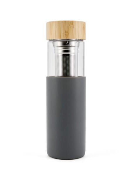 Gray 3 in 1 Glass bottle with infuser