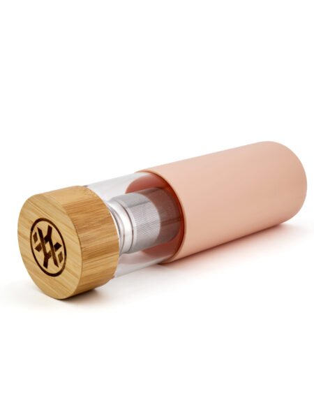 Pink 3 in 1 Glass bottle with infuser