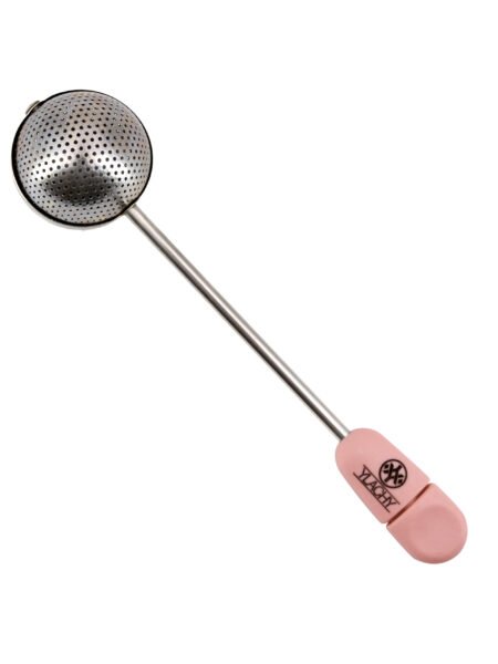 Pink tea infuser with 360° handle