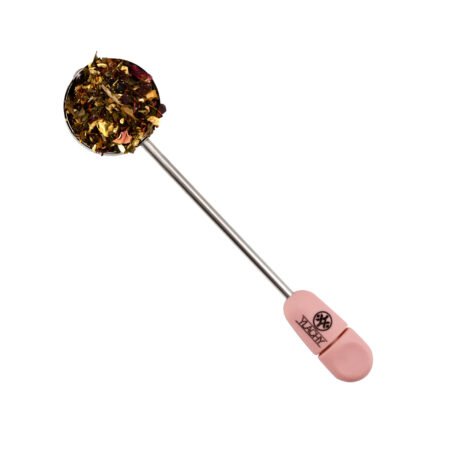 Pink tea infuser with 360° handle