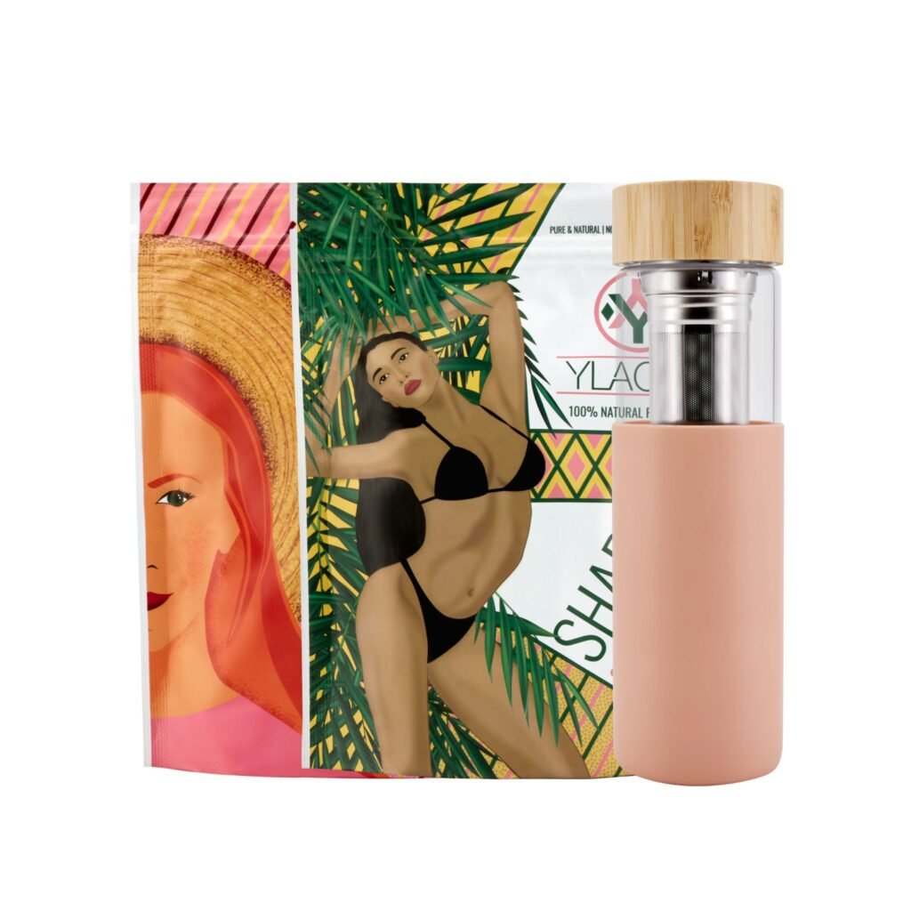 Комбо от 2 чая SKIN & SHAPE и розова бутилка